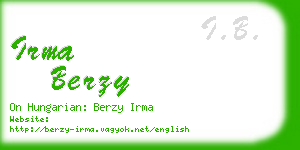 irma berzy business card